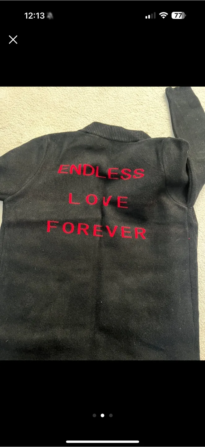 Black Cardigan with Red Details image indicator(2)