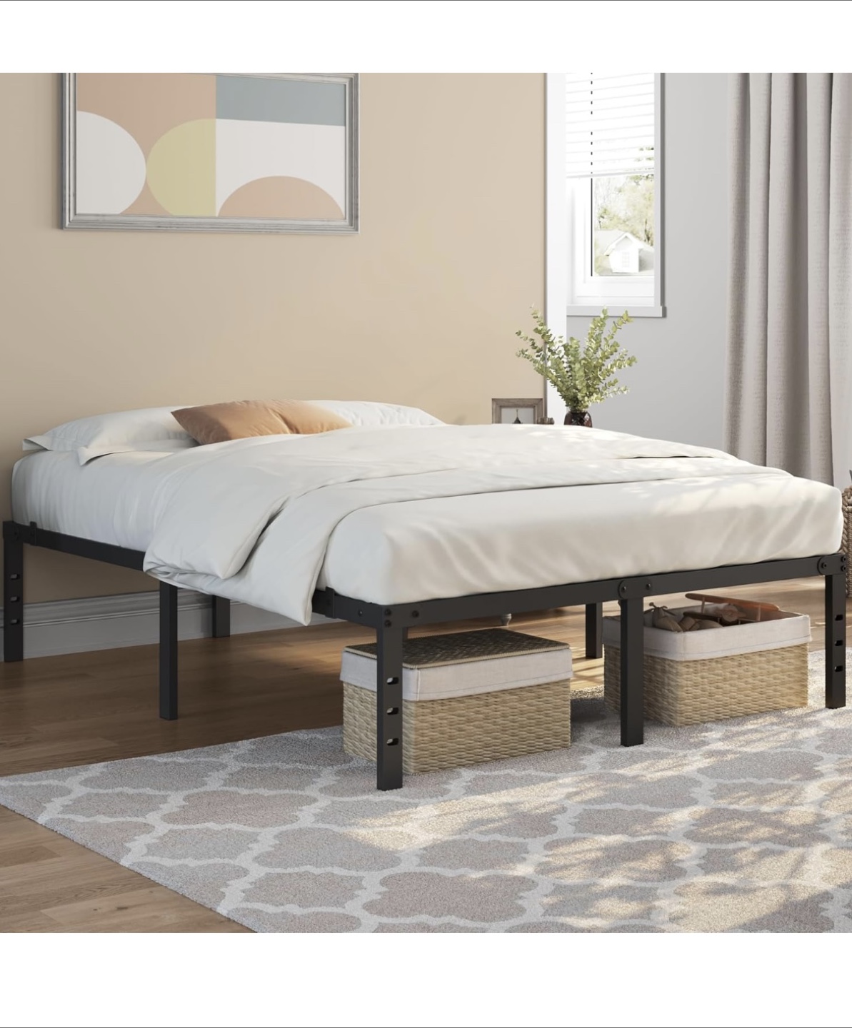 Queen Size Metal Bed Frame- Brand New
