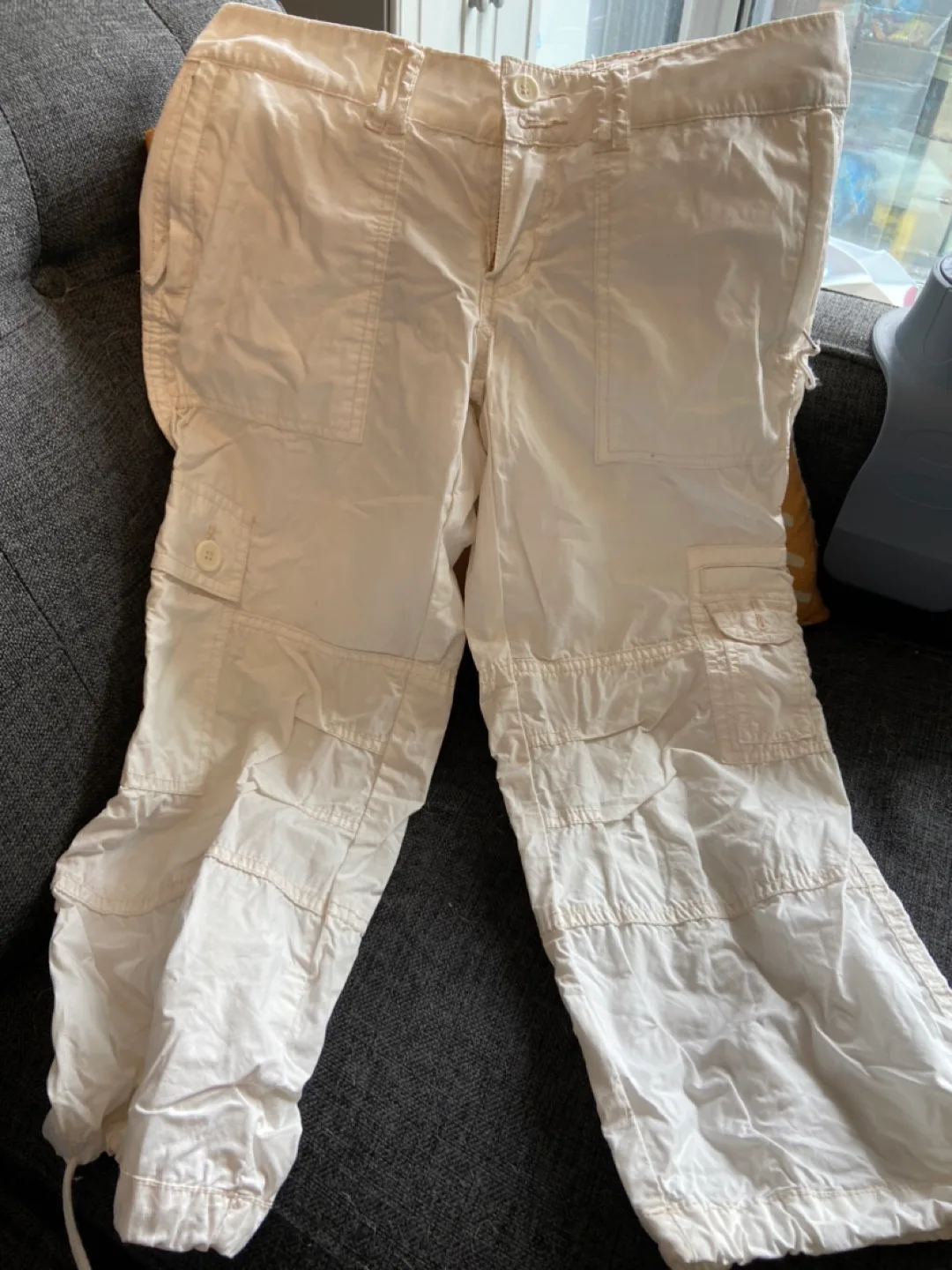 White Cotton Cargo Pants - Size 3 thumbnail