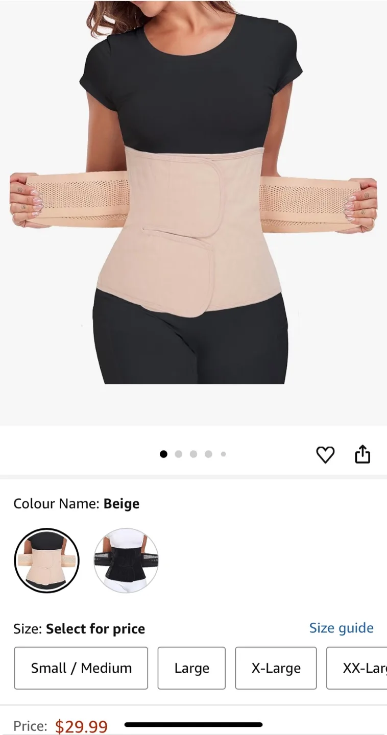 Trendyline Postpartum Belly Band - Beige thumbnail