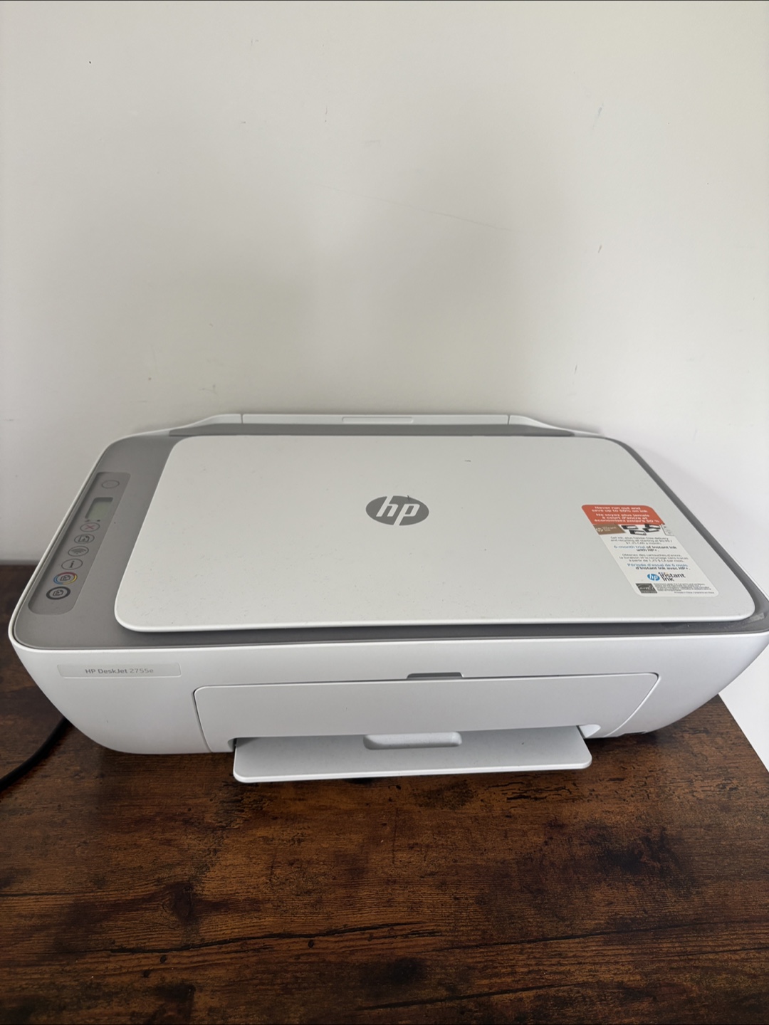 HP DeskJet 2755e (WITH PRINTER PAGES & 3 FULL INK CATRIDGES)