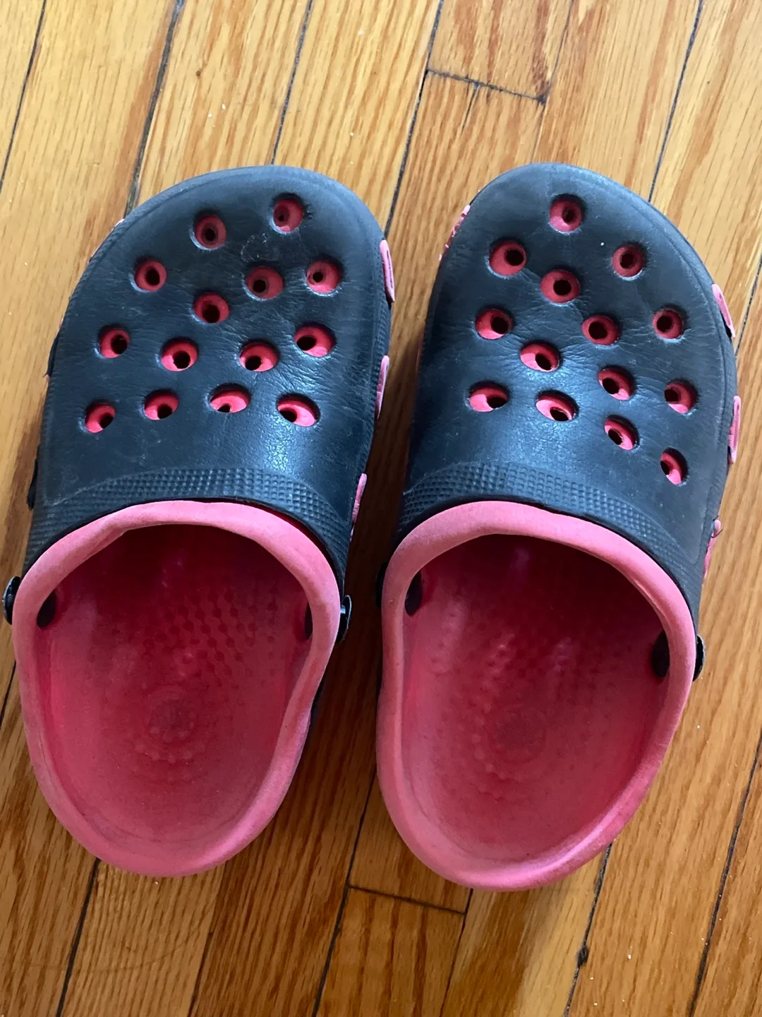 Crocs Kids Clog, Black/Pink, Size 11 thumbnail