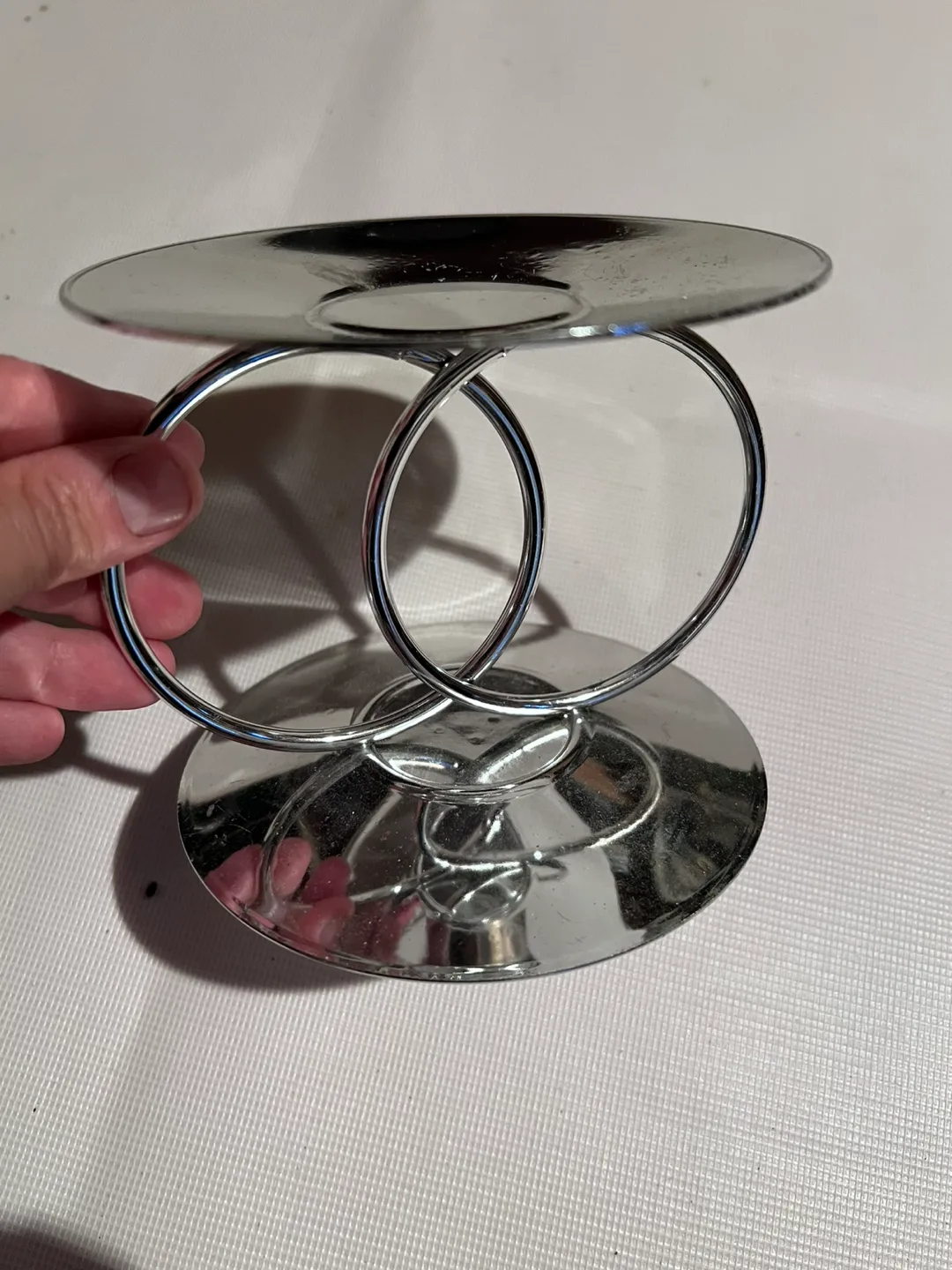 Ellipse Rose Silver Candle Holder image indicator(3)