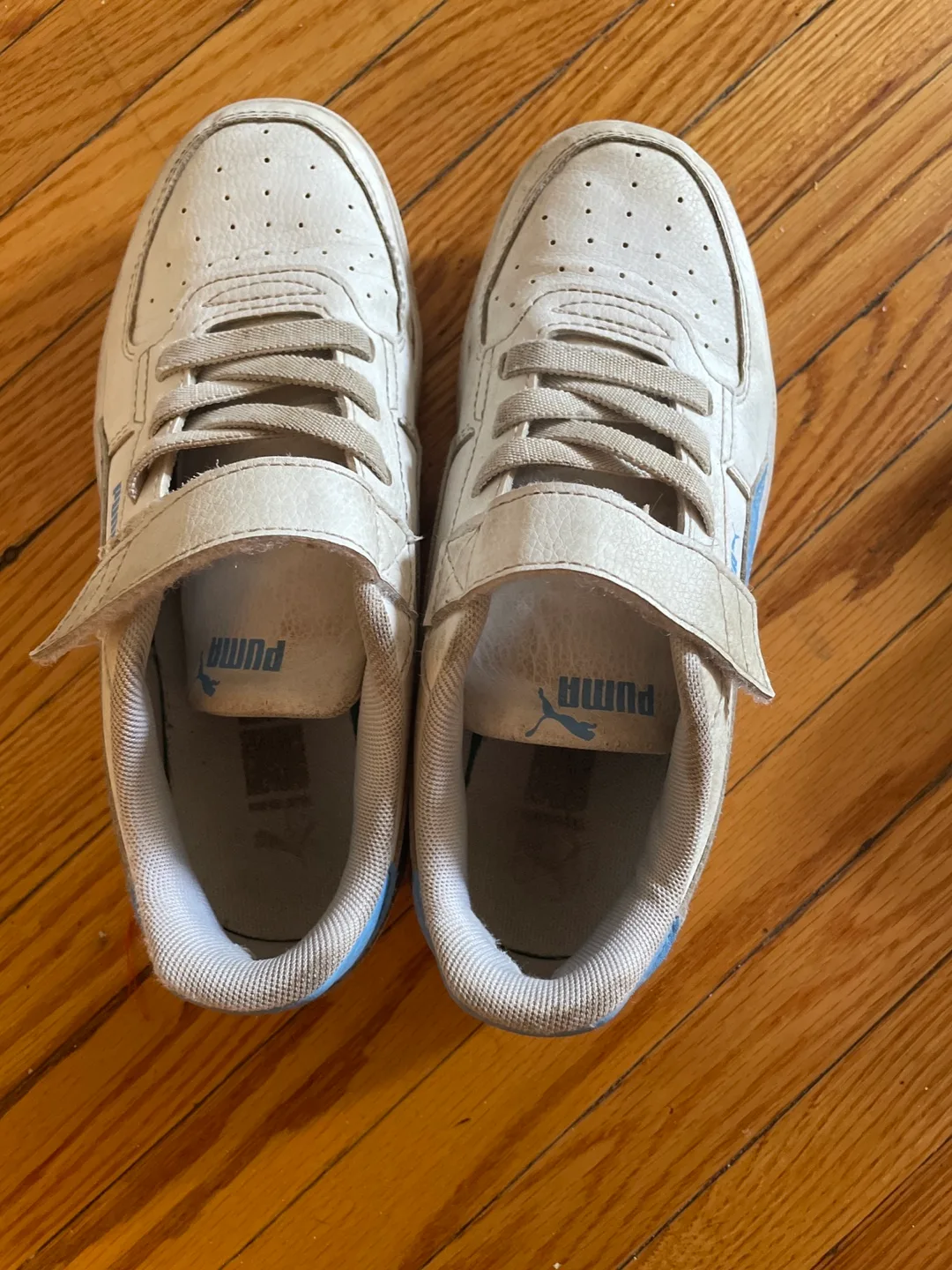 Kids Puma kids White & Blue Sneakers thumbnail