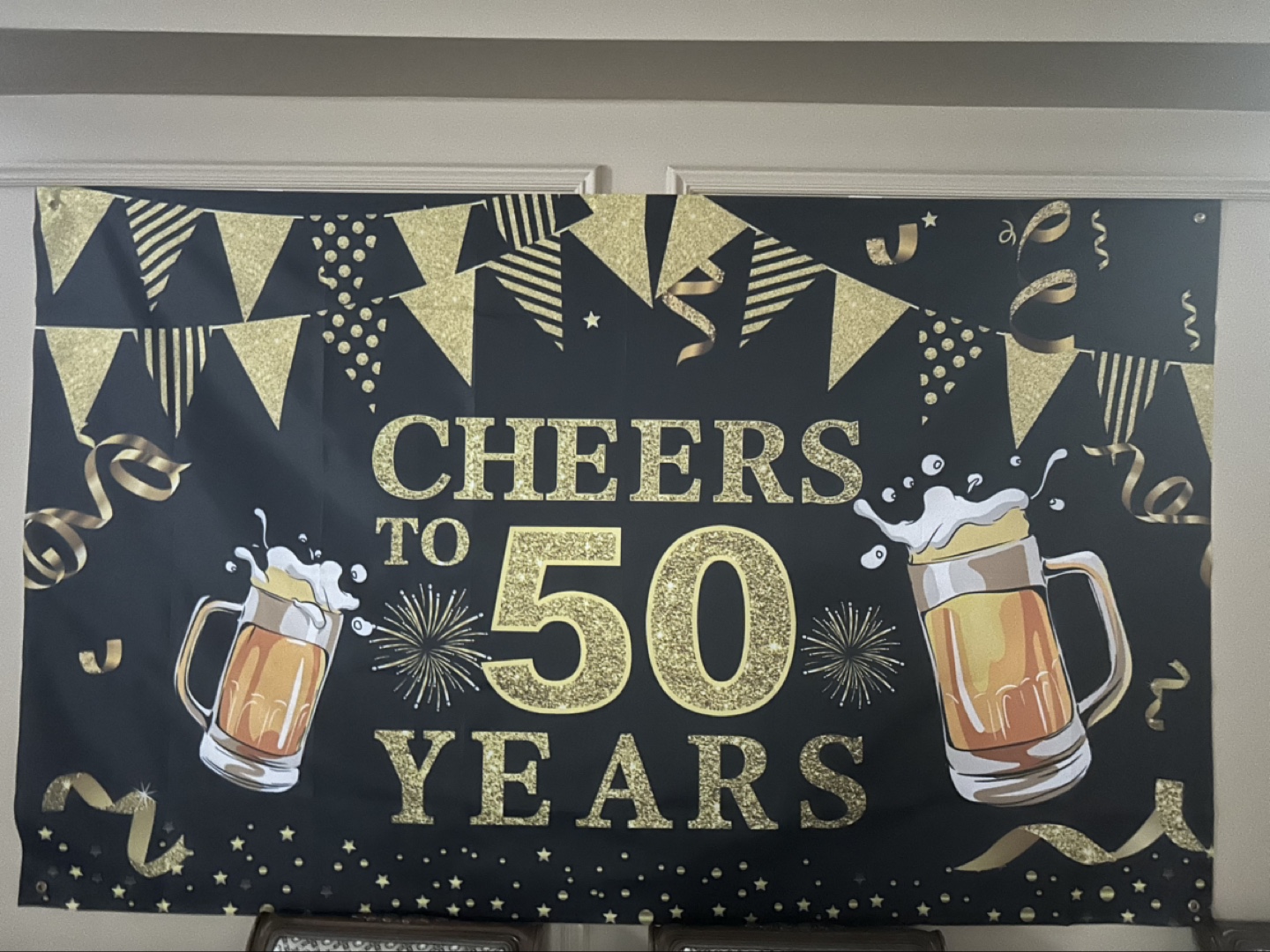 Cheers to 50 Years Party Banner