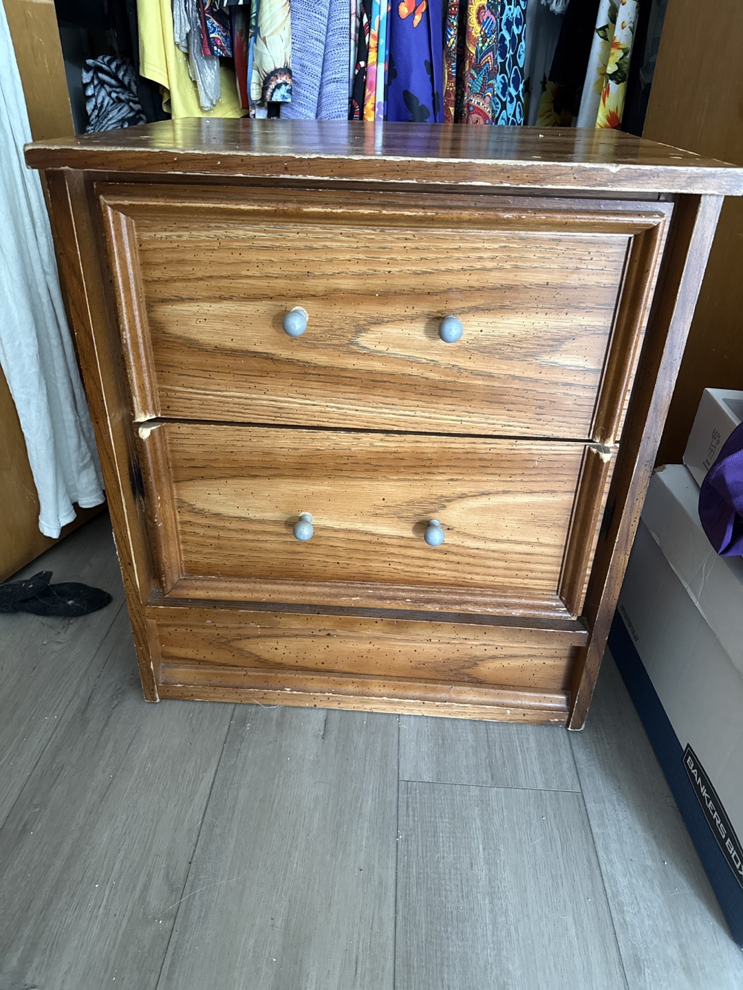 Wood 2-Drawer end table
