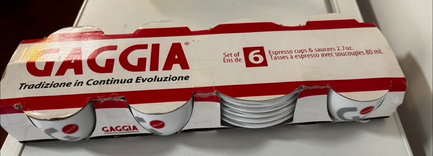 Gaggia Espresso Cups & Saucers Set of 6 thumbnail