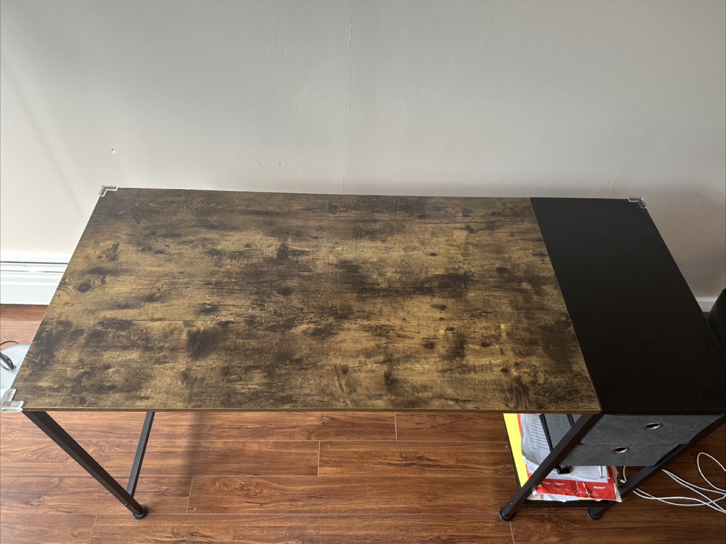 Brown and Black Desk