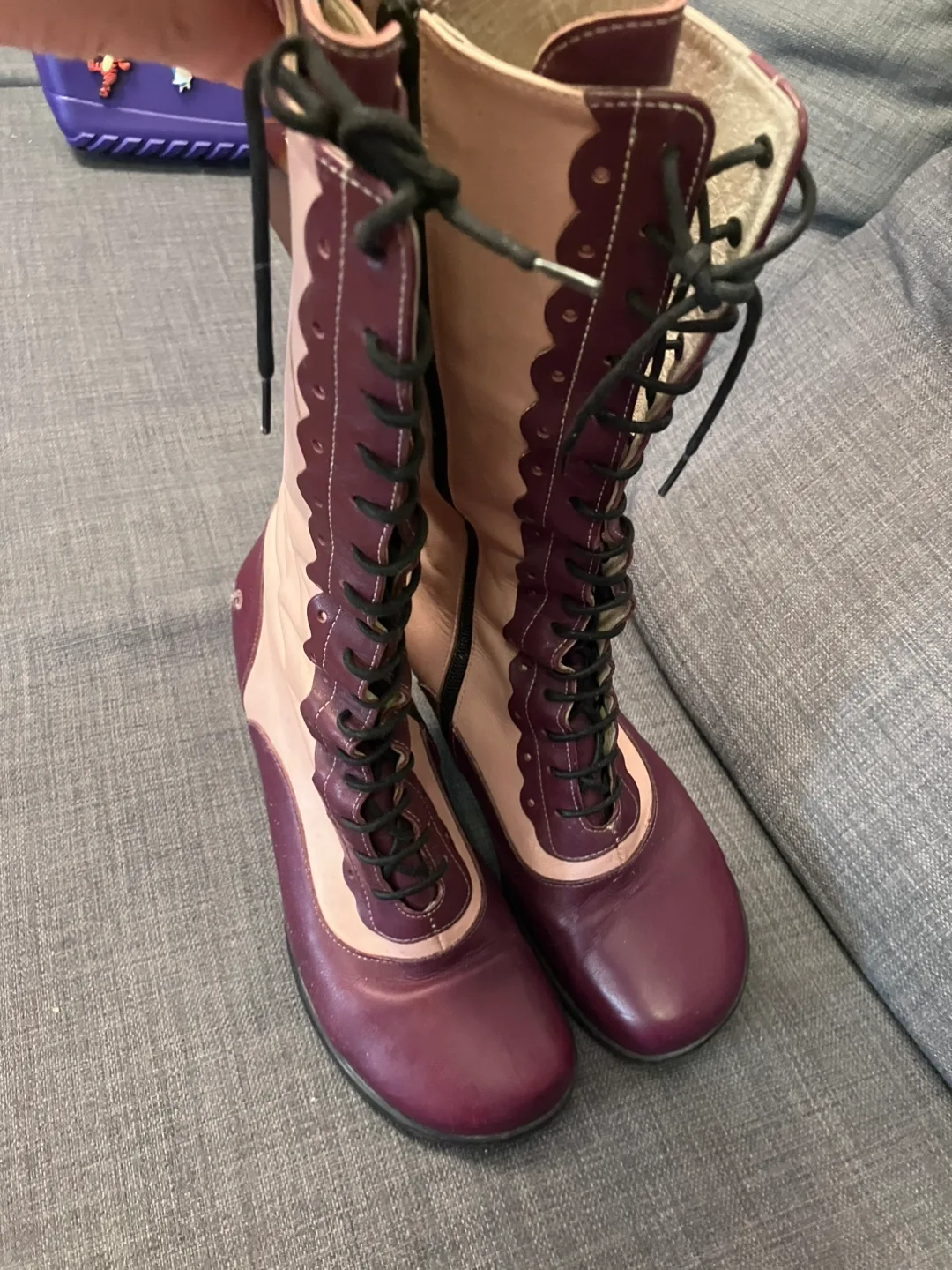 Fluevog Bellevue Lace-Up Boots, Size 7 women’s. thumbnail