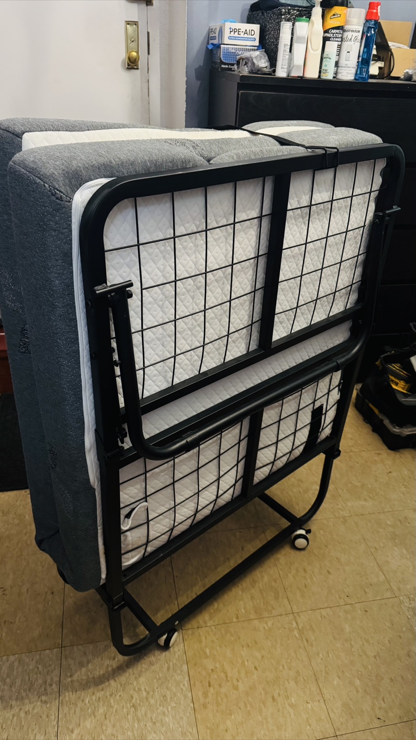 Folding Bed Frame with Mattress - photo 3