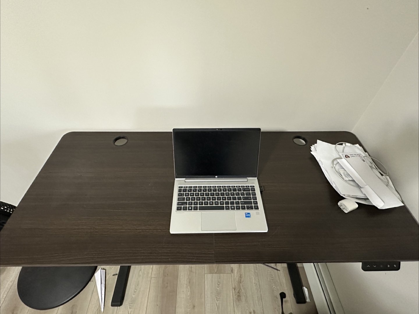 Dark Brown Adjustable Standing Desk