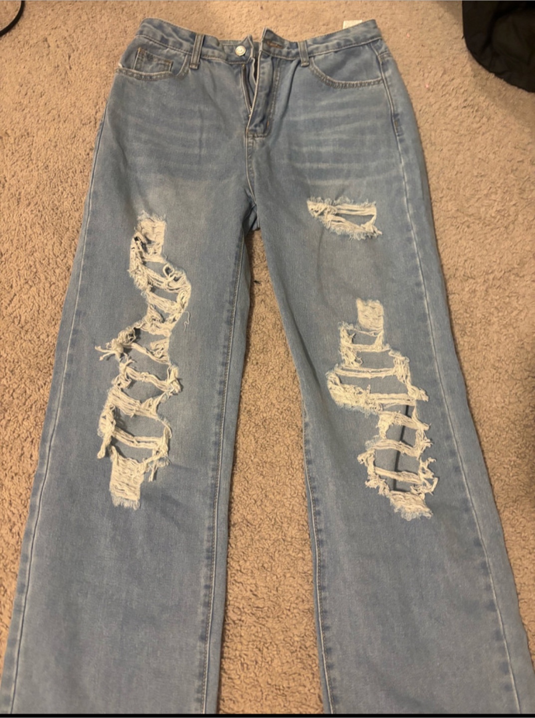 Ripped Wide Leg Jeans