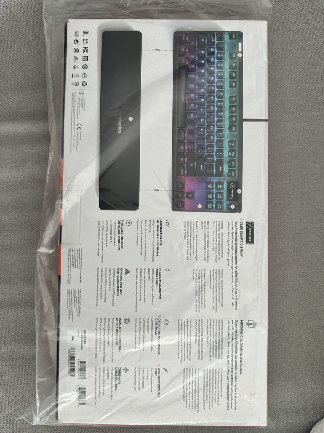 🇨🇦SteelSeries Apex 7 TKL Mechanical Gaming Keyboard - NEW - photo 2