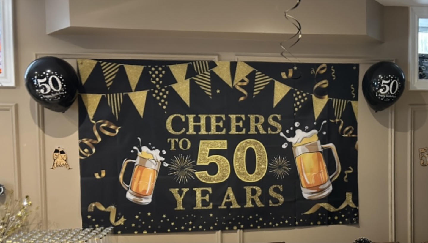 Cheers to 50 Years Party Banner - photo 2