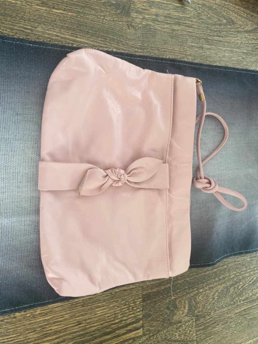 Pink Leather Clutch Bag thumbnail