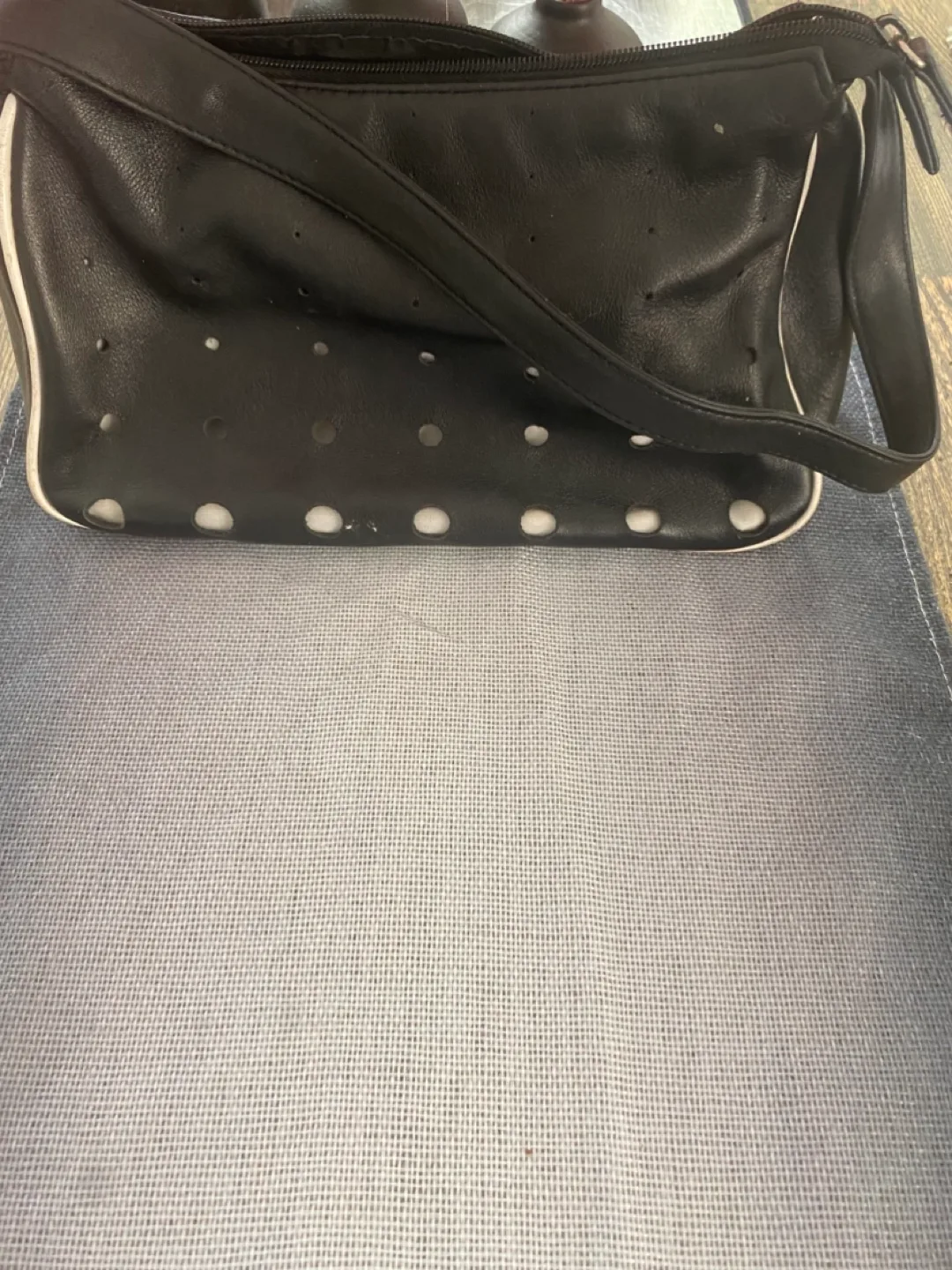 Black Leather Shoulder Bag thumbnail