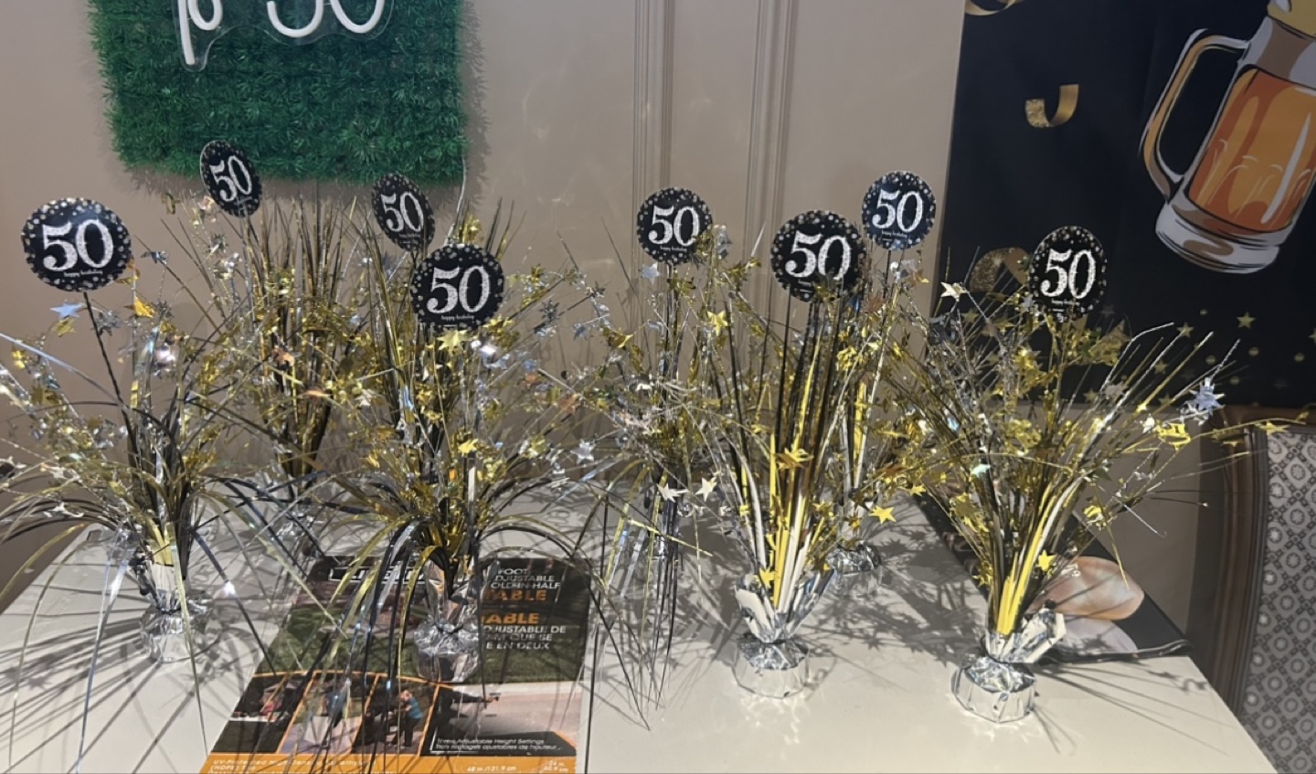 50th Birthday Party Table Decorations - photo 3