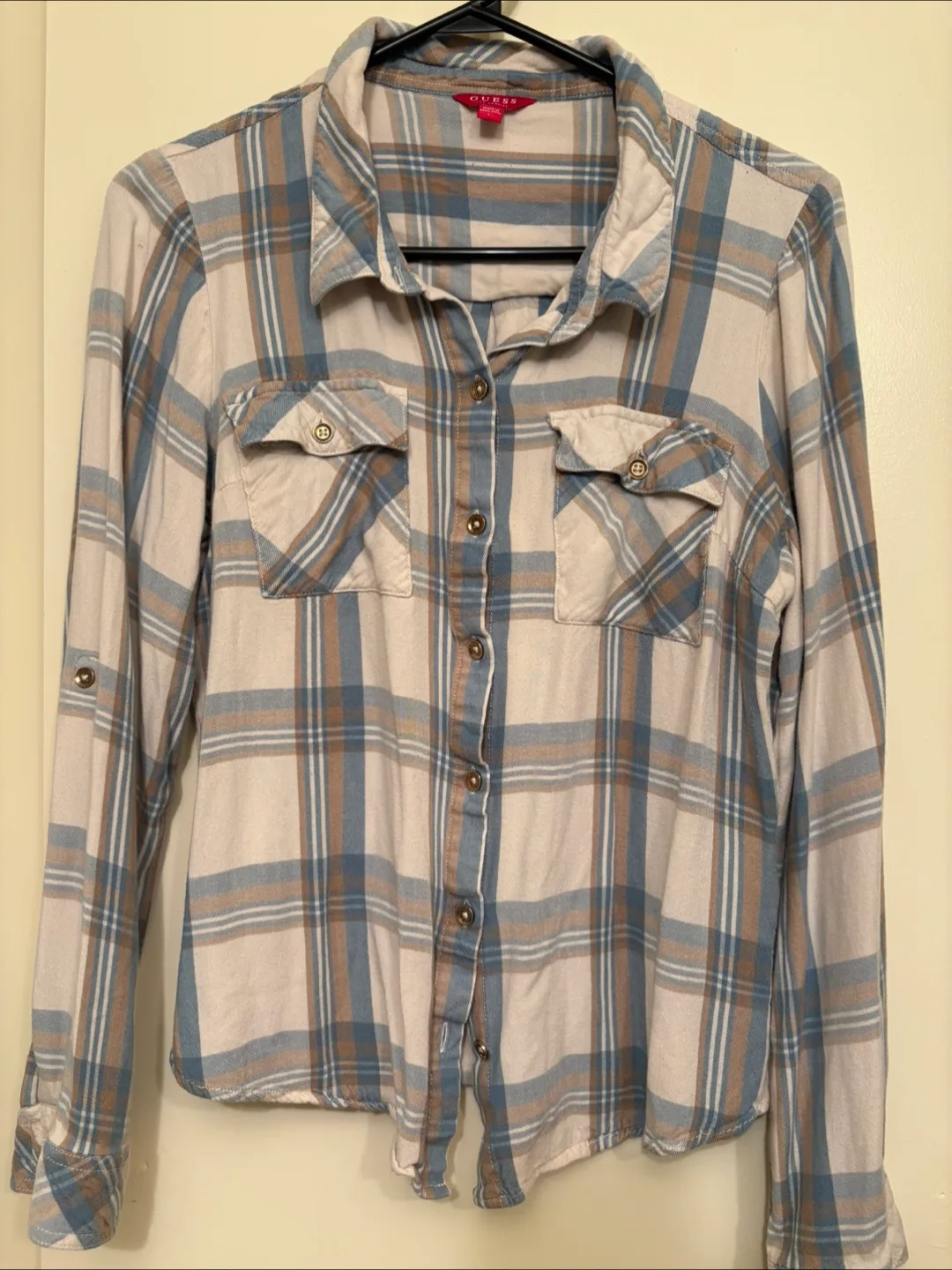 Guess Los Angeles Plaid Flannel Shirt - Size L thumbnail