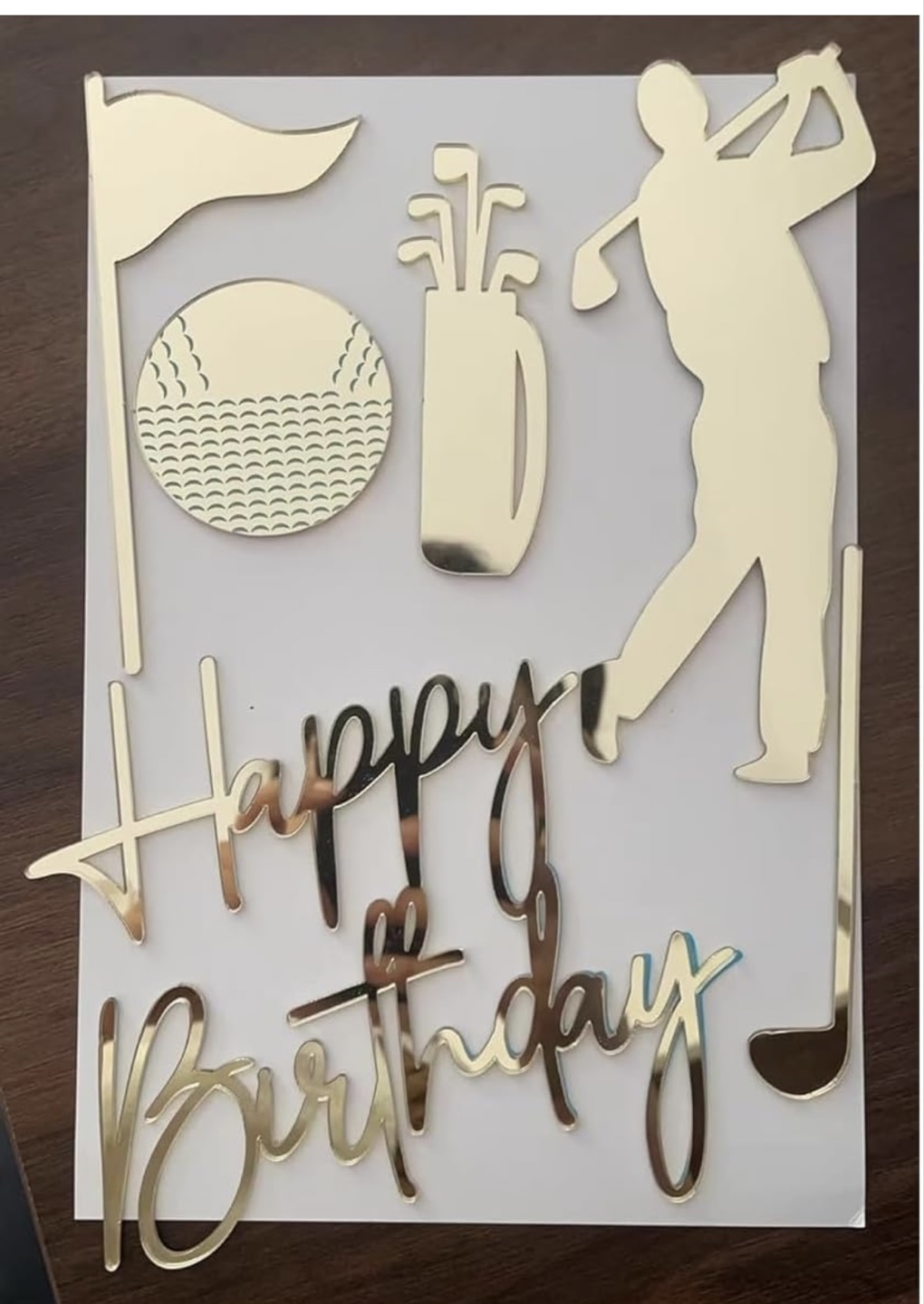 Happy Birthday Golf Cake Topper Set - New - photo 2