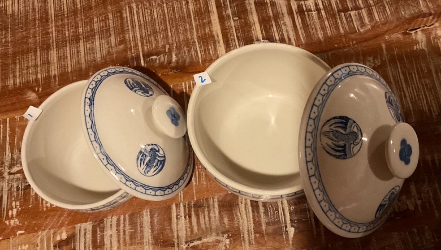 Vintage Rice Bowls with Lids (Set of 2) - photo 2