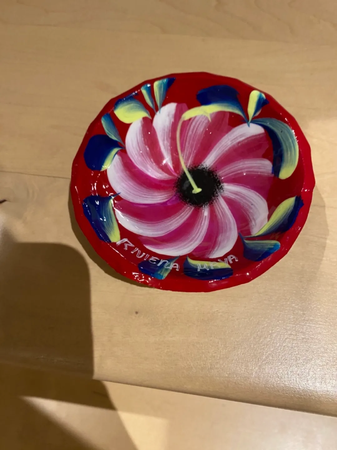 Riviera Maya Hand Painted Dish thumbnail