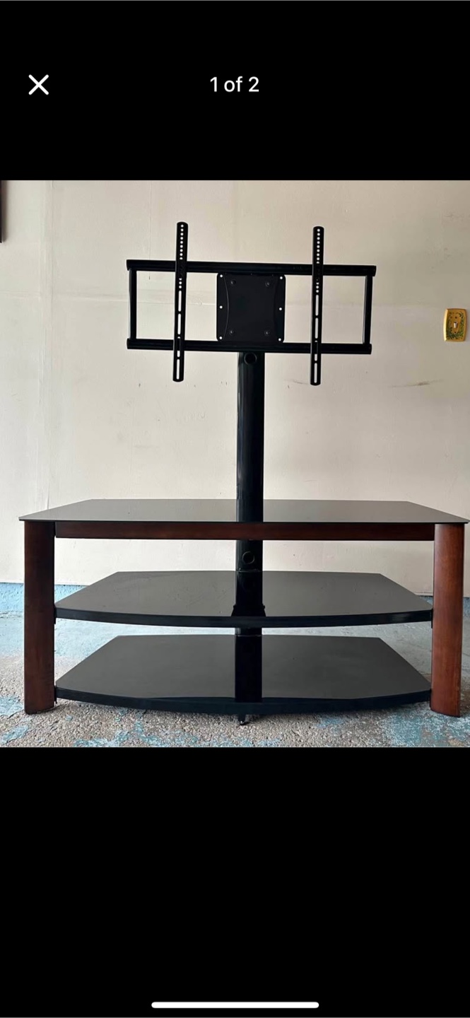 TV Stand with Glass Shelves - photo 4