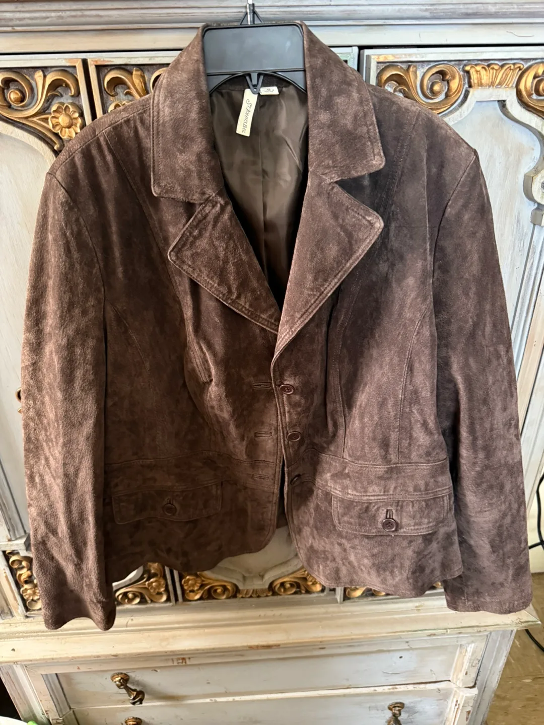 St. John's Bay XL Brown Suede Jacket 🥕 thumbnail