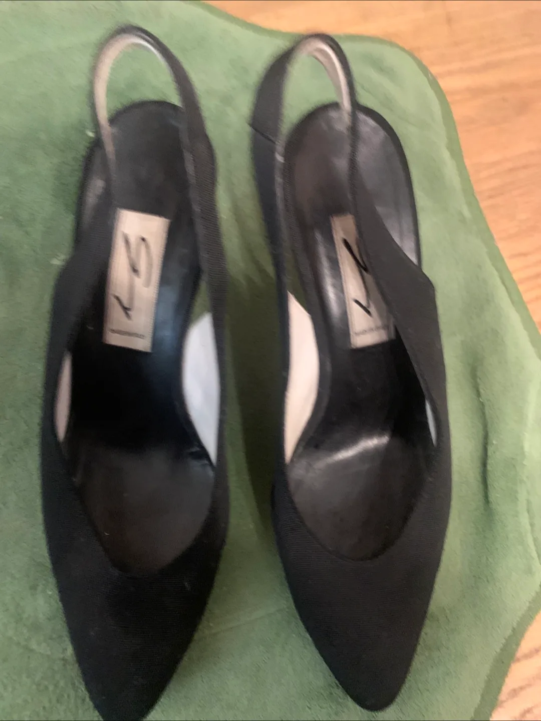 Guy Laroche Black Slingback Heels thumbnail