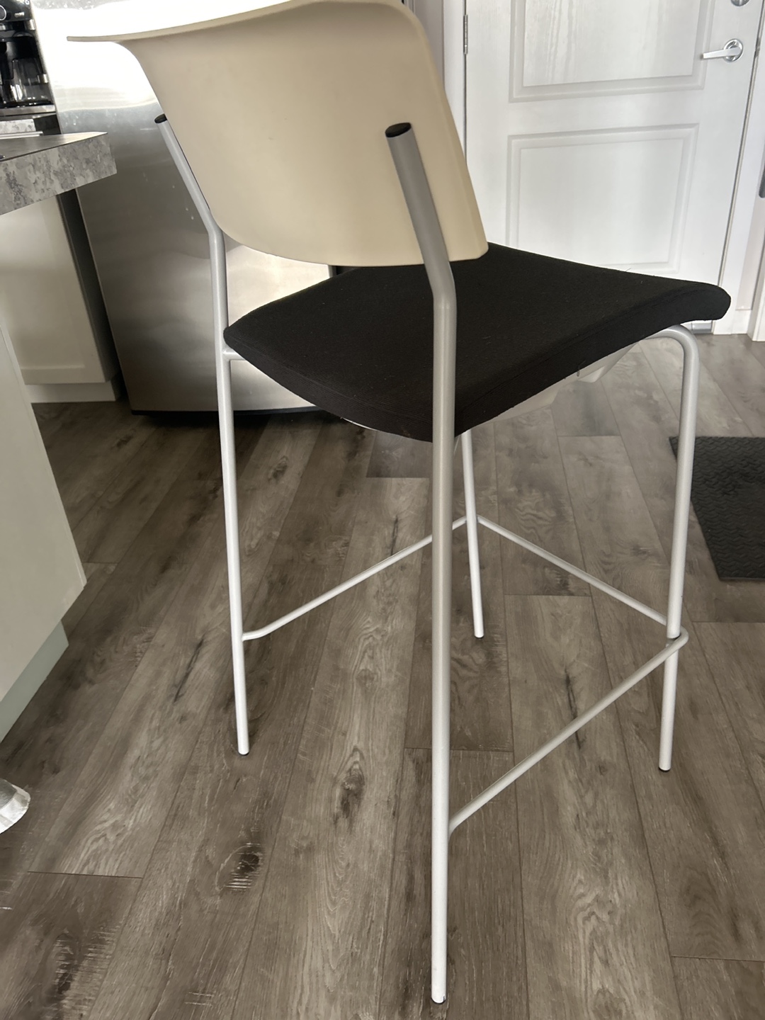 Franklin Bar Stool - Black & White - photo 3