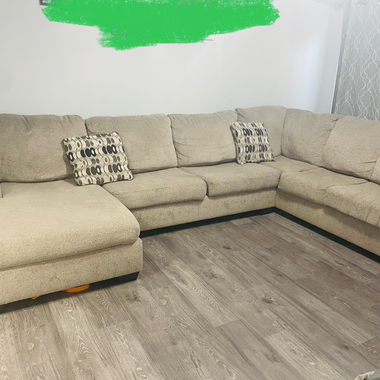 Grey U-shaped Sectional Sofa