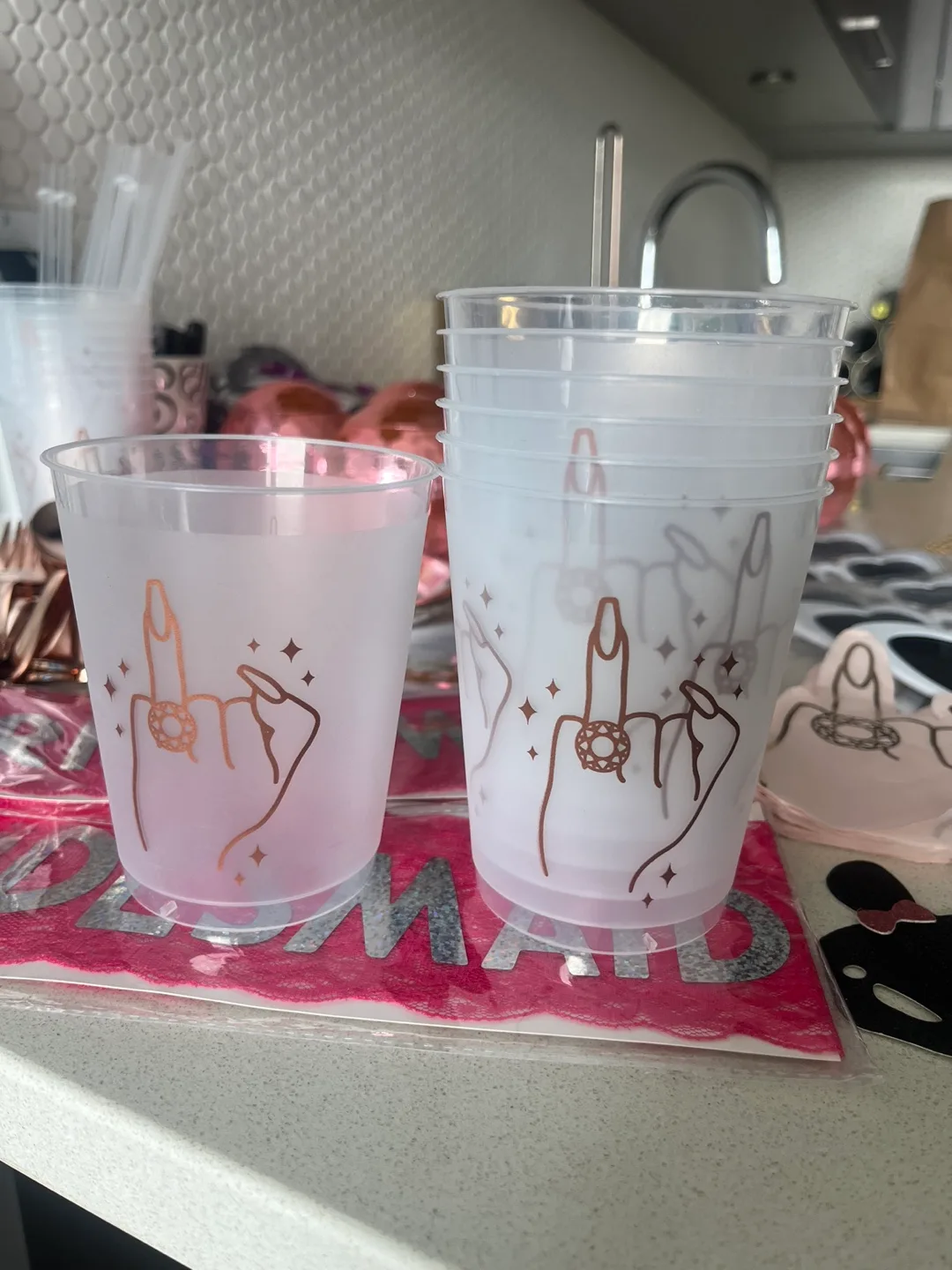 Bachelorette Party cups napkins and Decorations thumbnail