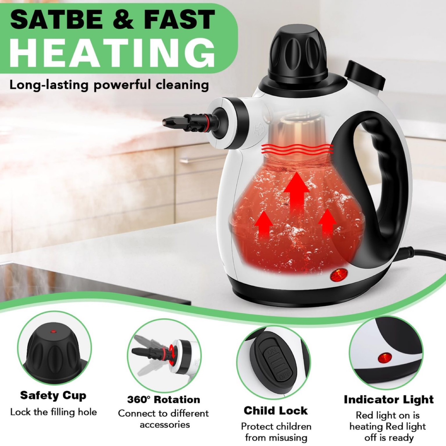 KOITAT Portable Steam Cleaner, Hand Held - photo 4