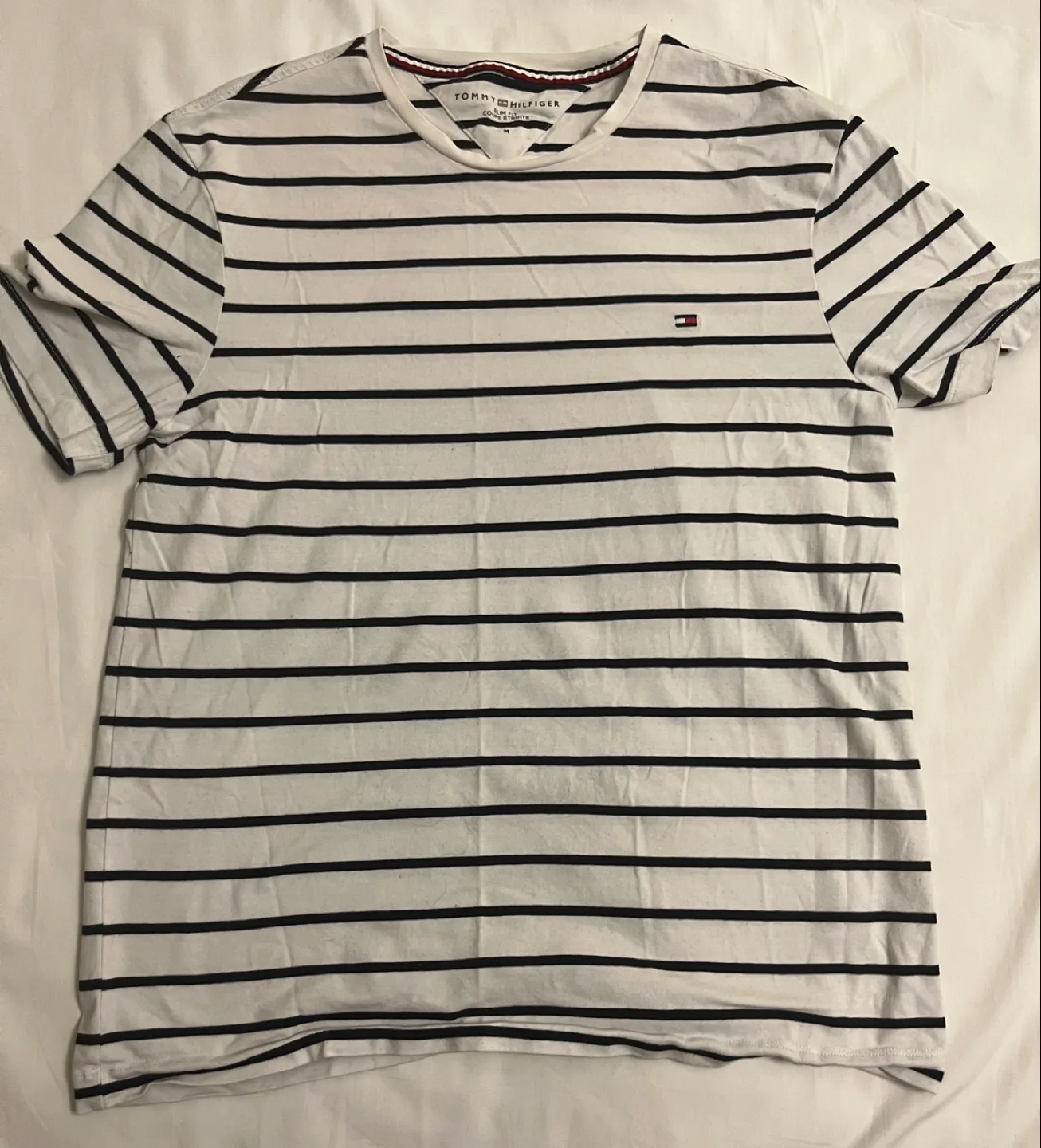 Tommy Hilfiger Striped Slim Fit Tee - Size M thumbnail
