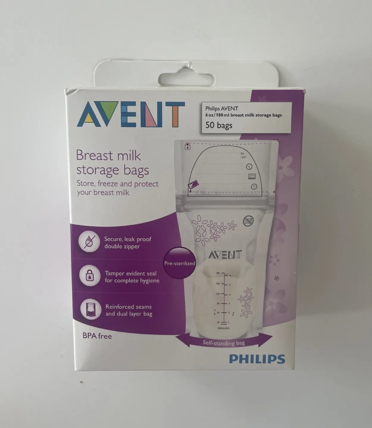Philips Avent Breast Milk Storage Bags - 50 Bags thumbnail
