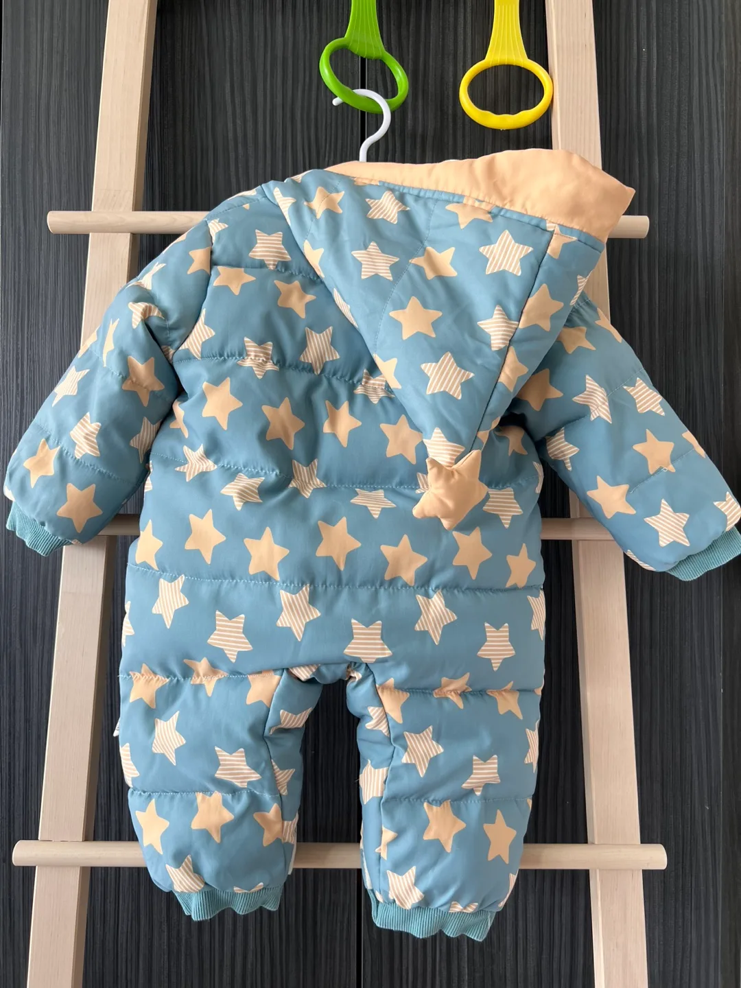 Star Pattern Baby Snowsuit with hood image indicator(2)