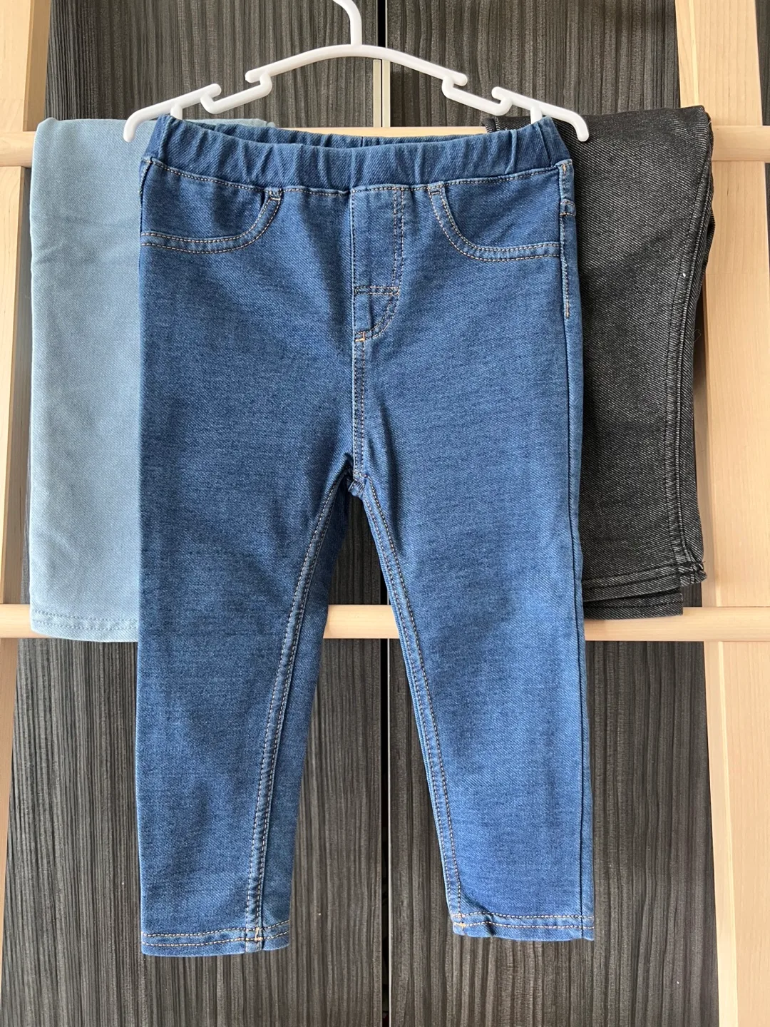 H&M 3-Pack Denim Look Jeggings - 12-18M thumbnail