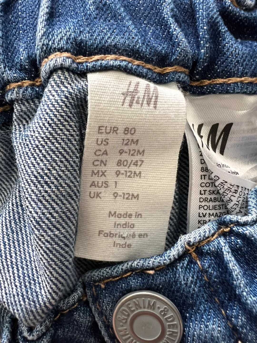 H&M Baby Denim Jeans - Size 9-12M image indicator(3)