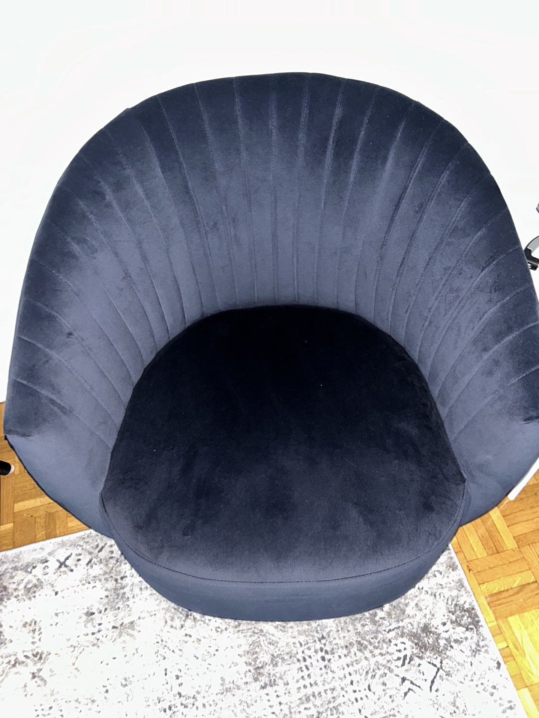 Dark blue navy Velvet Accent Chair - photo 5