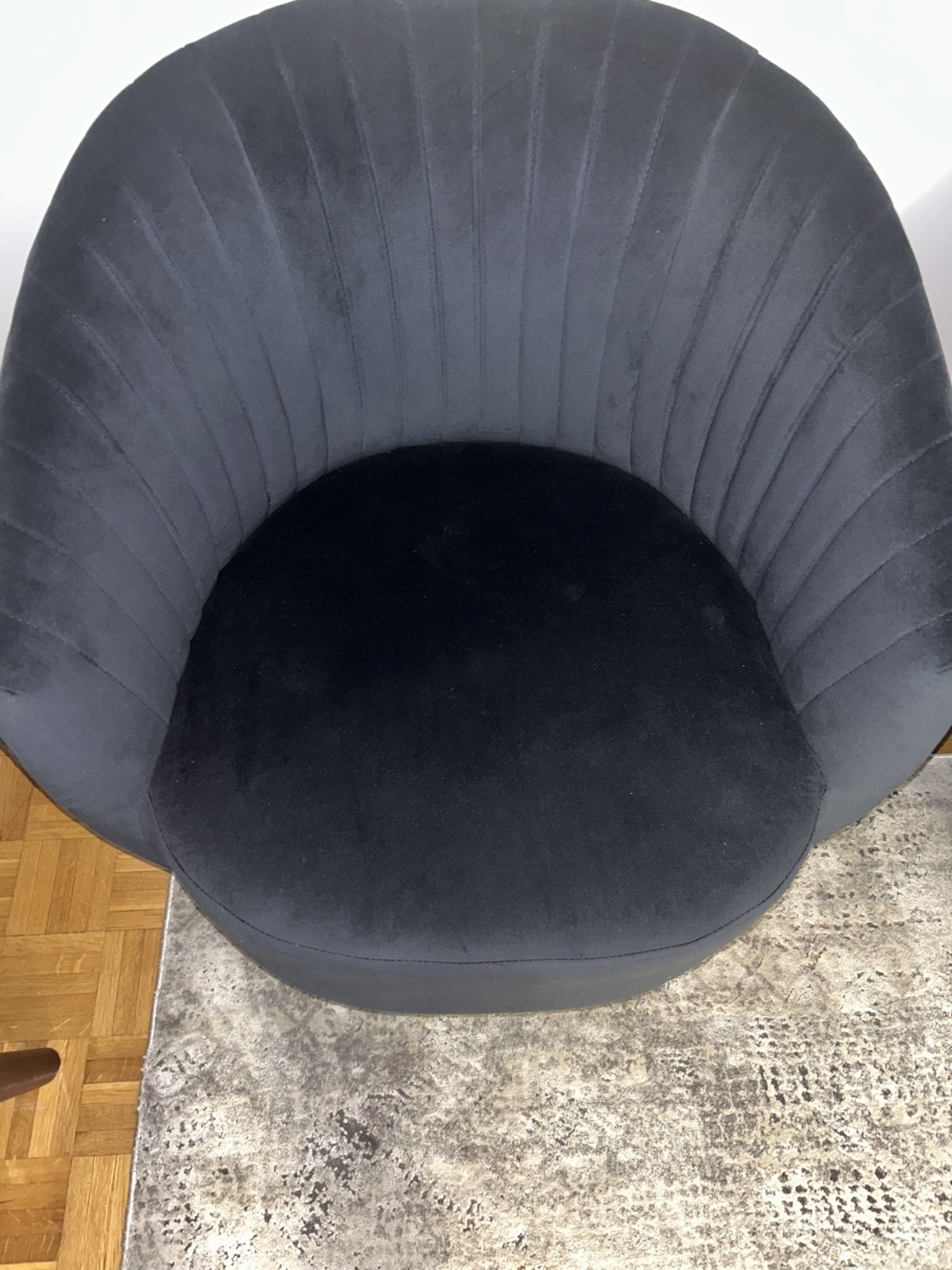 Dark blue navy Velvet Accent Chair