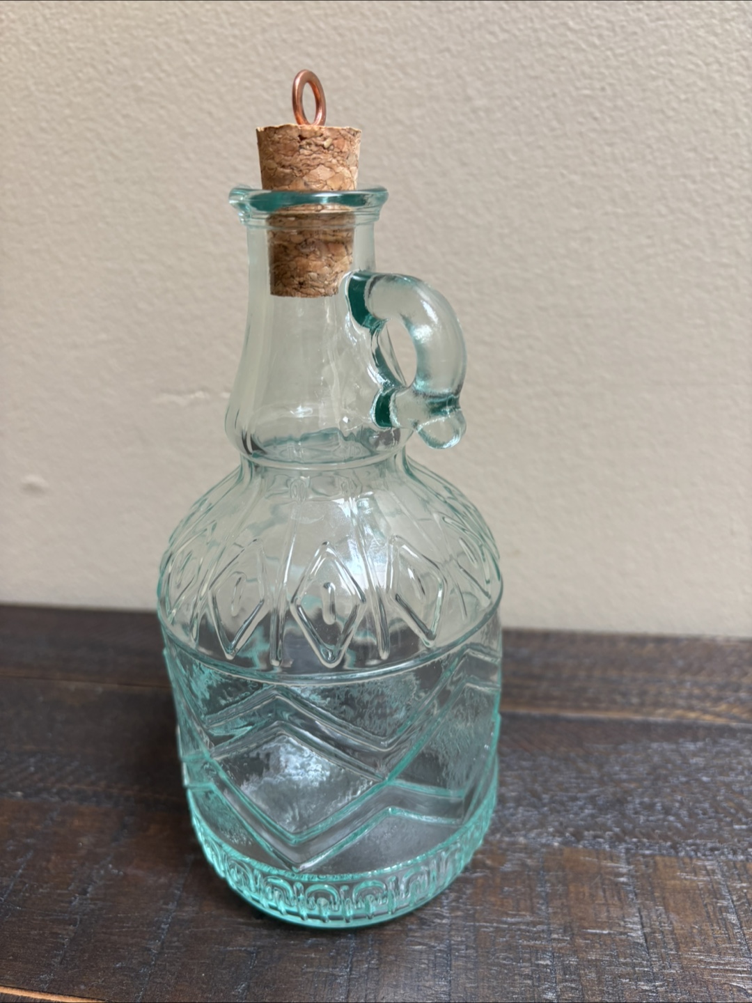 Decorative Glass Oil Dispenser with Cork - photo 2