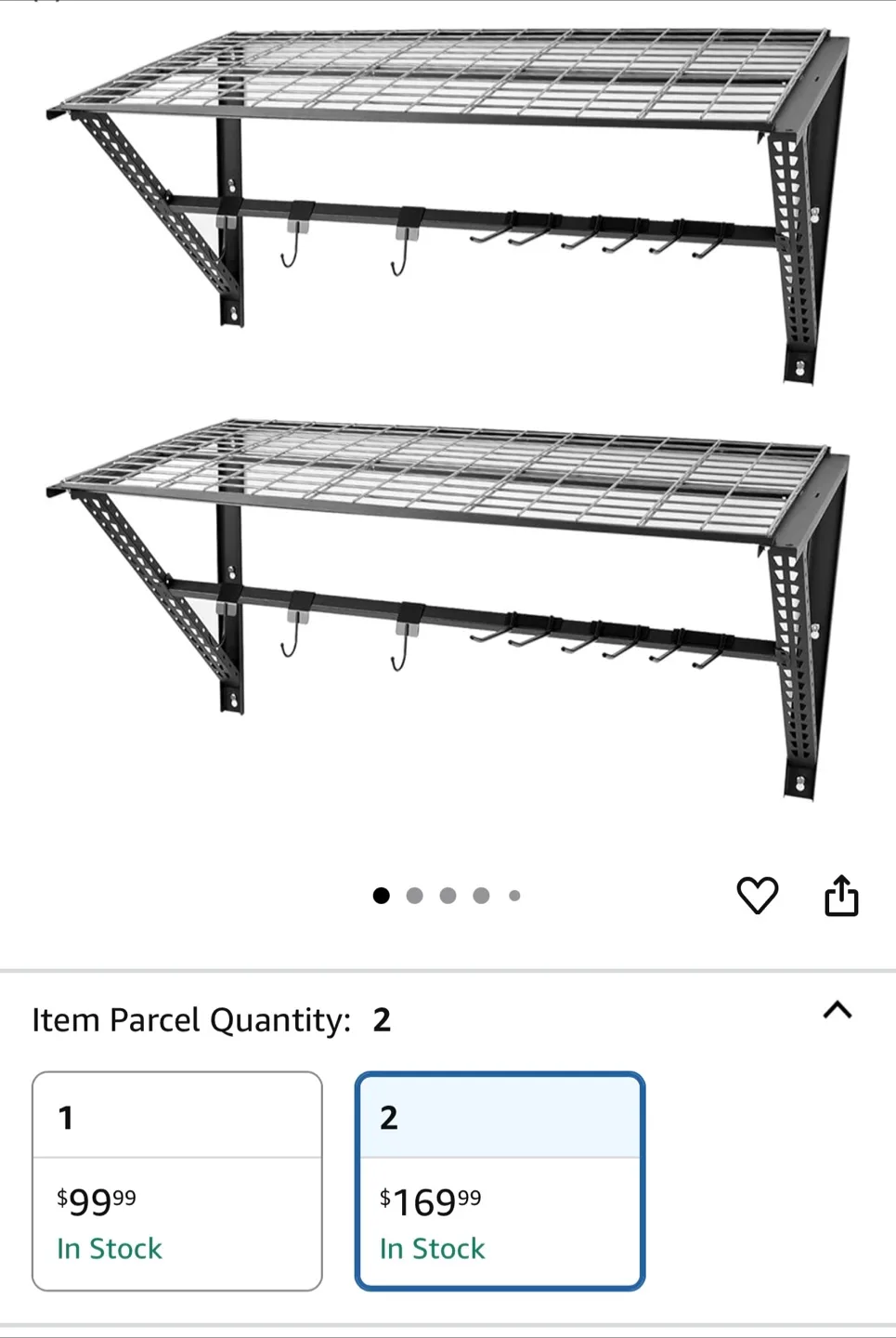 Overhead Garage Storage Rack - 49.6" x 23.6" thumbnail