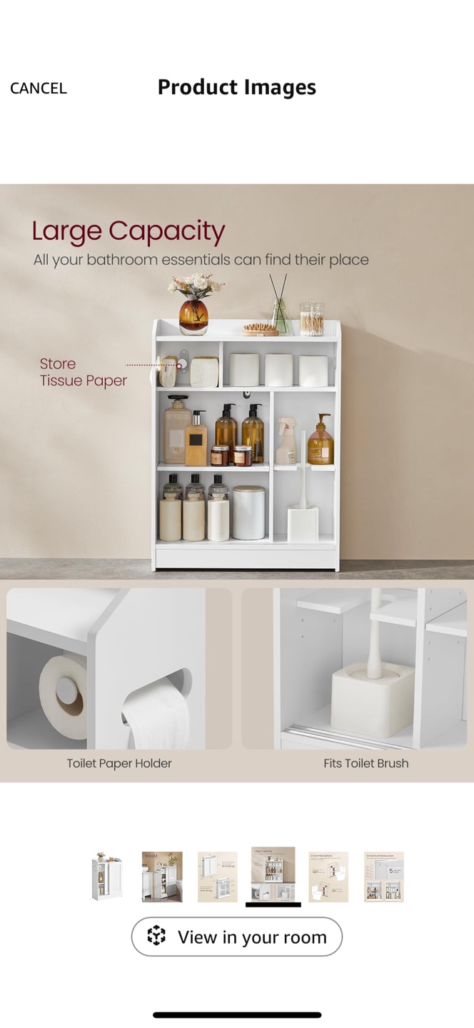 VASAGLE Bathroom Cabinet with Sliding Door - photo 4
