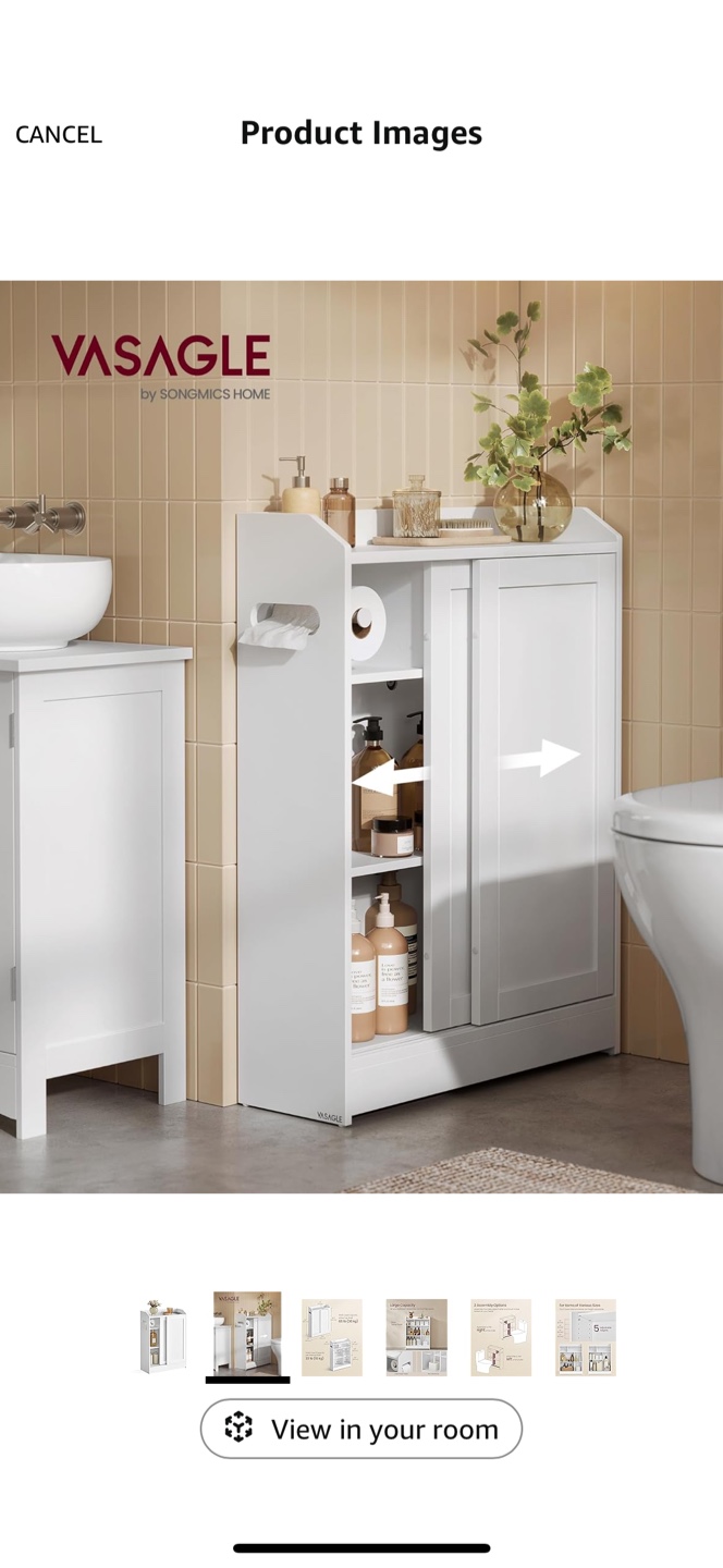 VASAGLE Bathroom Cabinet with Sliding Door - photo 2