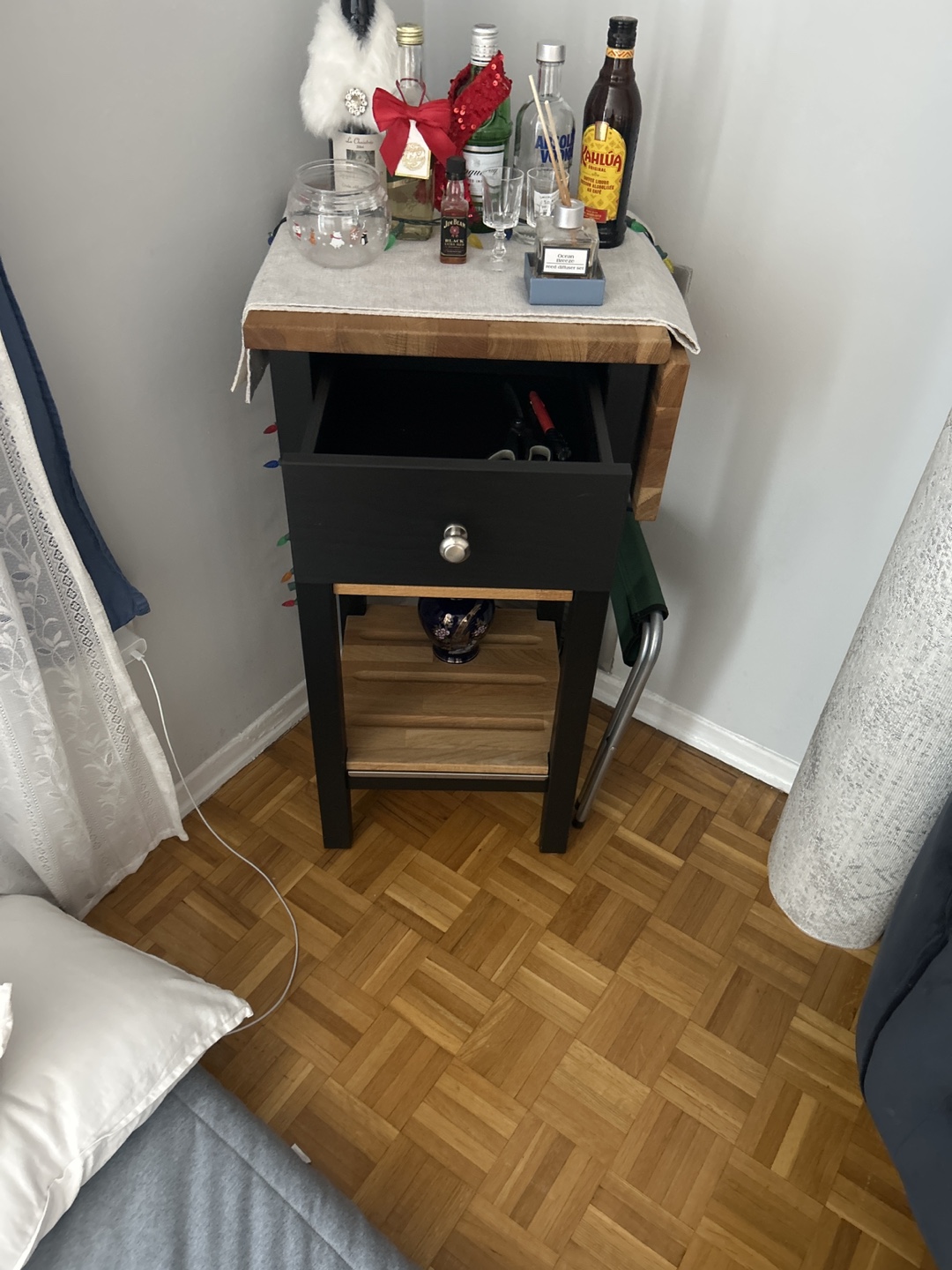 Kitchen Trolley , Black & Wood - photo 3