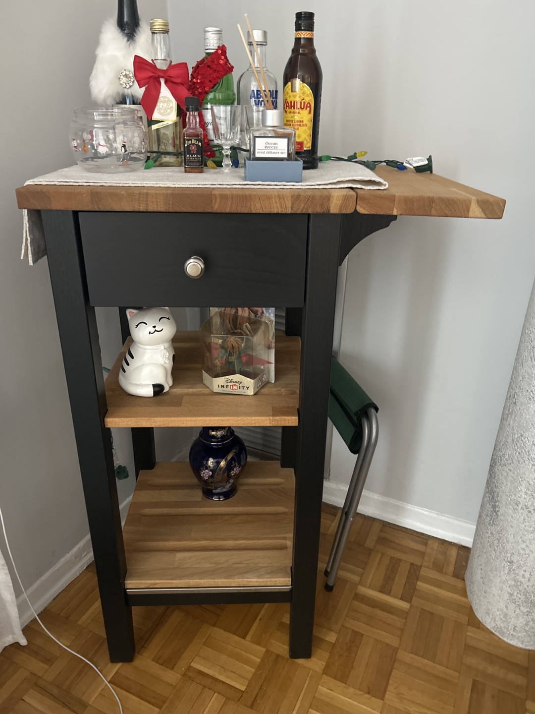 Kitchen Trolley , Black & Wood - photo 2