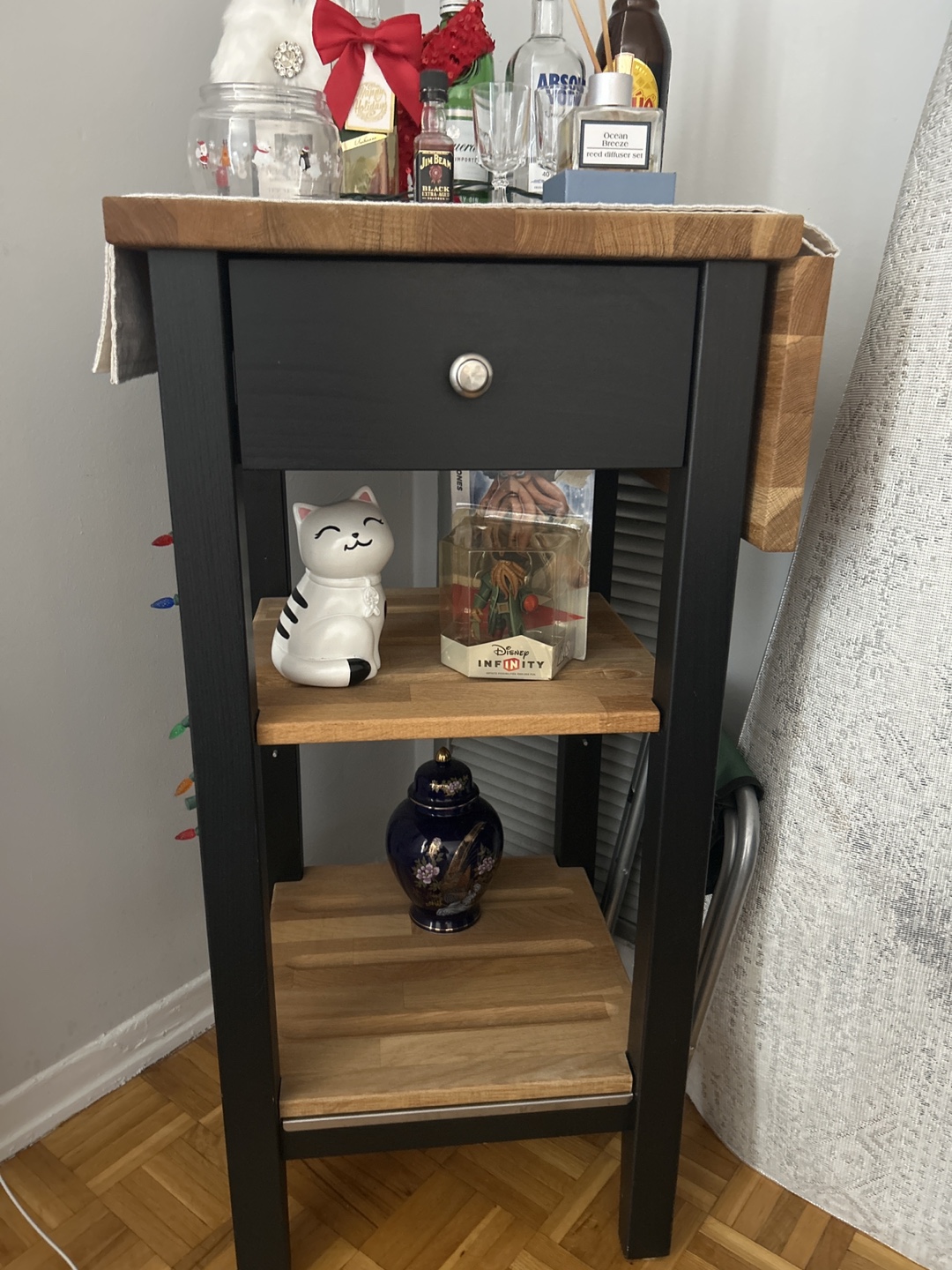 Kitchen Trolley , Black & Wood