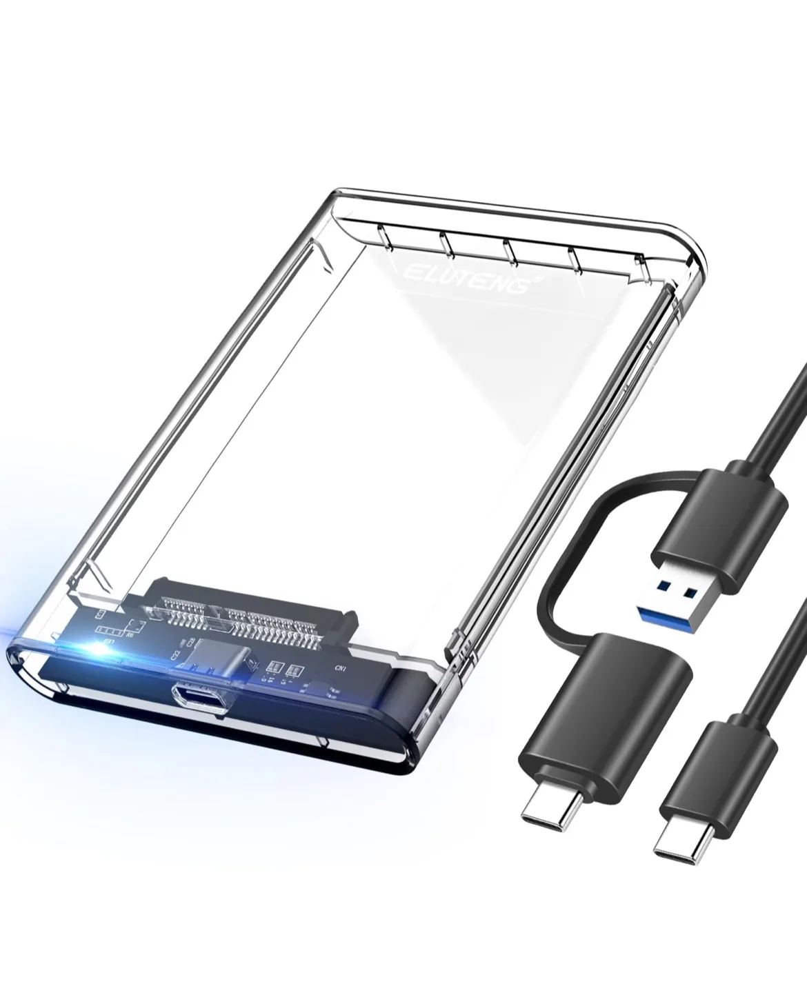 Eluteng 2.5 inch External Hard Drive Enclosure - New thumbnail