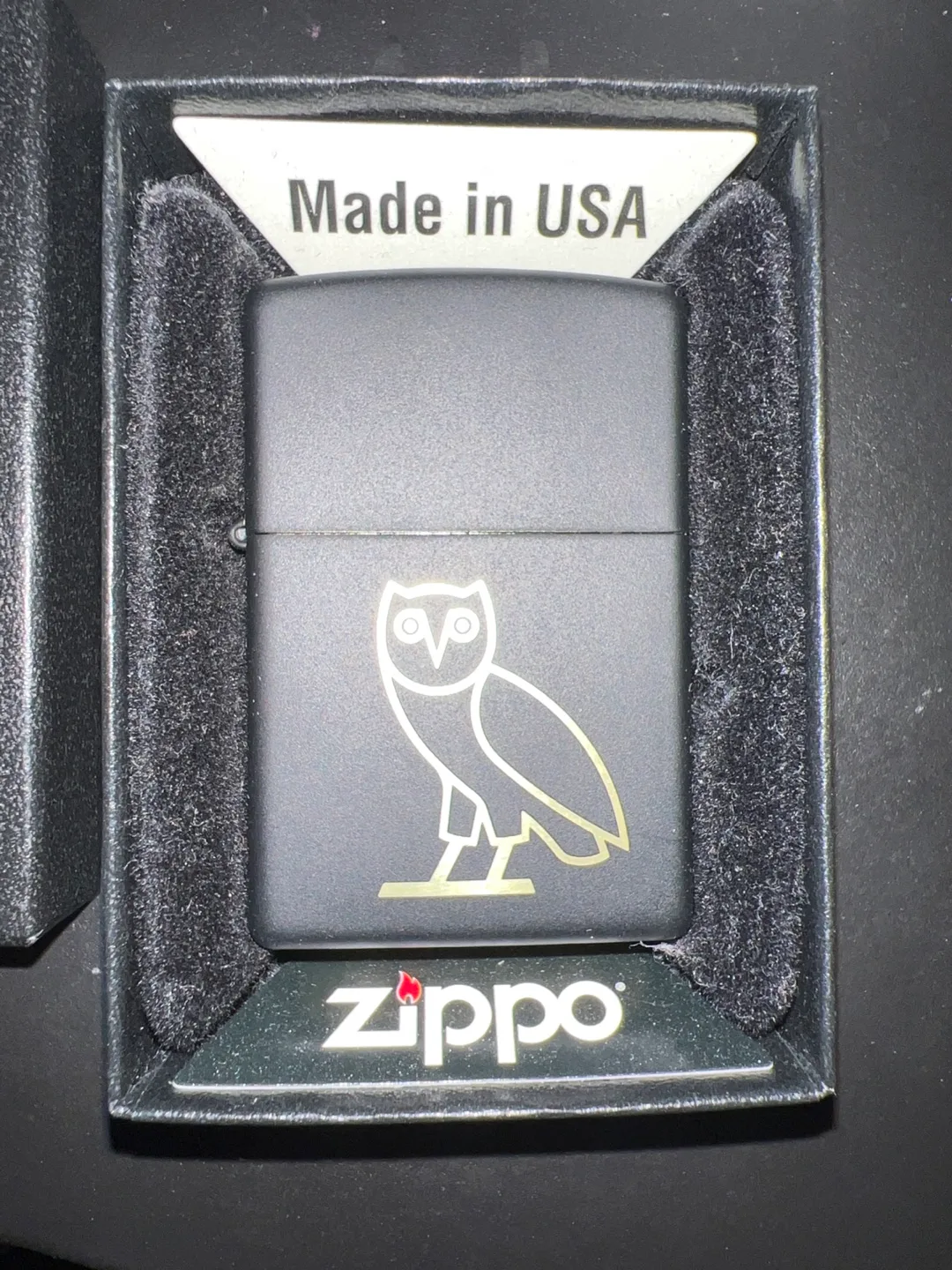 Zippo OVO Owl Lighter - Matte Black thumbnail