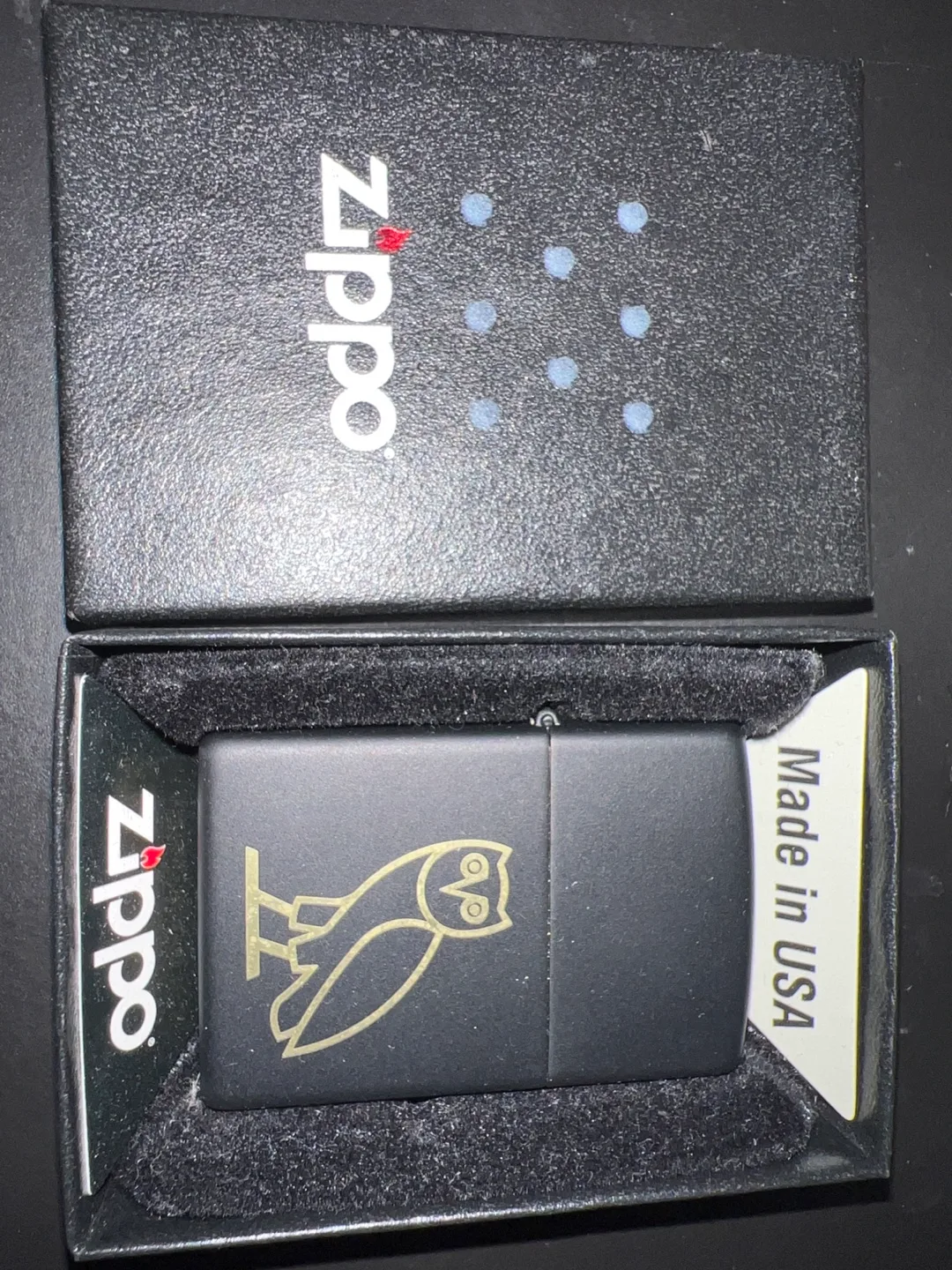 Zippo OVO Owl Lighter - Matte Black image indicator(2)