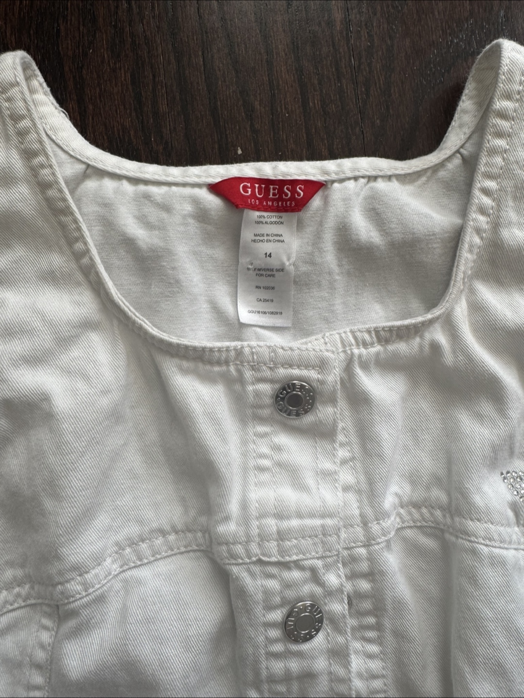 Guess White Denim Dress - Size 14 - photo 2